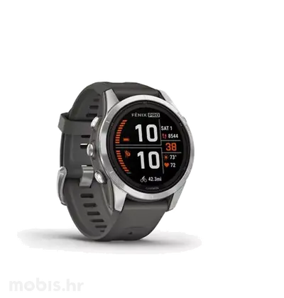GARMIN FENIX 7S PRO SOLAR SILVER SS GRAPHITE REMEN -1