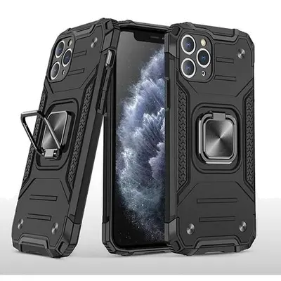 MM TPU HONOR X6S ANTI-SHOCK WITH RING II CRNA