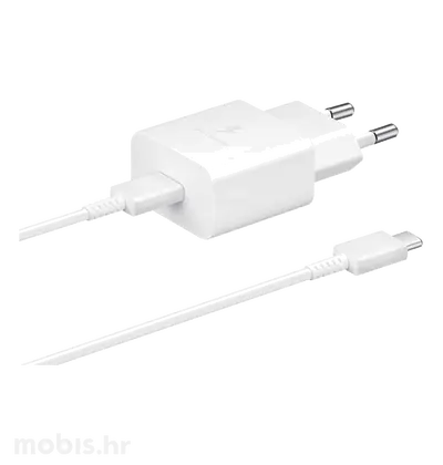 SAMSUNG KUĆNI PUNJAČ USB-C S KABELOM USB-C 15W/3A: BIJELI-1