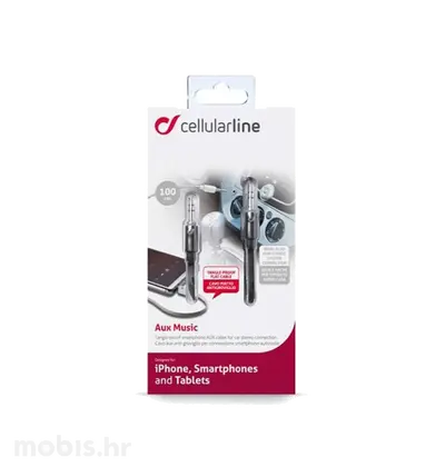 CL. AUX MUSIC KABEL 3.5MM 1M: CRNI-1