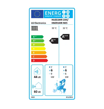 LG HU051MR.U44 VANJSKA JEDINICA THERMA V SPLIT SNAGE 5.5KW + LG HN091MR.NK5 - UNUTARNJA JEDINICA THERMA V SPLIT DO 9KW, 220V, R3-1