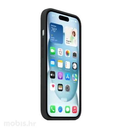 Apple Silicone Case Magsafe iPhone 15 crna, silikonska maska-2