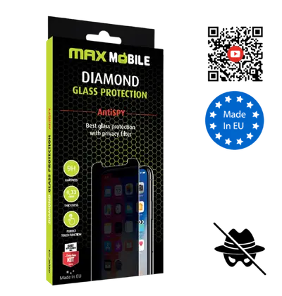 Zaštitno staklo MaxMobile za iPhone 16 Plus Diamond 2.5D Antispy