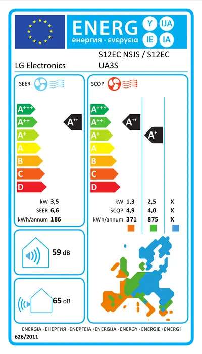 Klima uređaj LG S12EC Set, unutarnja i vanjska jedinica-1