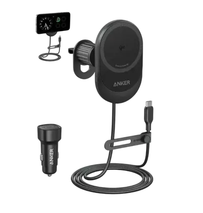 Punjač za auto Anker MagGo Wireless Charger 15W, crni