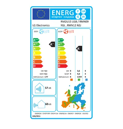 Klima uređaj LG RMN09.NSJ 2,6/2.8KW + RMN12.NSJ 3,6/4.0 KW Unutarnja ThinQ, WI-FI, DUAL inverter + RM2U15.U18 Vanjska Dual Multi-4