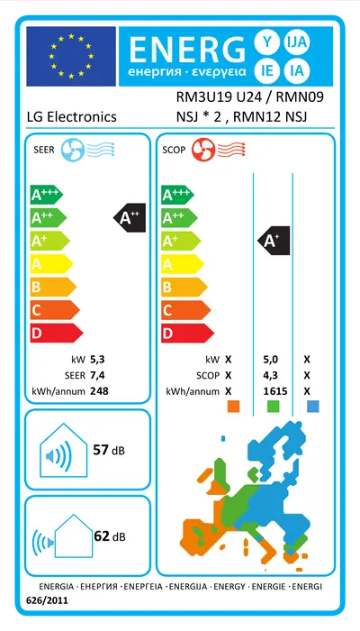 Klima uređaj LG RMN09.NSJ 2,6/2.8KW (2 KOM.) + RMN12.NSJ 3,6/4.0 KW Unutarnja ThinQ, WI-FI, DUAL inverter + RM3U19.U24 Vanjska Trial-4