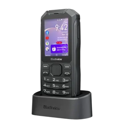 Mobitel Blackview N1000 1/4GB, crni + stalak za punjenje-3