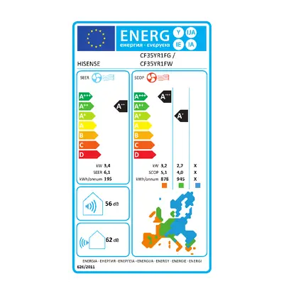 Klima uređaj Hisense Expert Smart CF35YR1FG/CF35YR1FW, unutarnja i vanjska jedinica-5