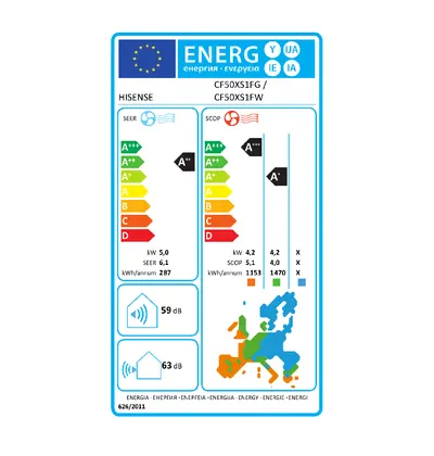 Klima uređaj Hisense Expert Smart  CF50XS1FG/CF50XS1FW unutarnja i vanjska jedinica-6
