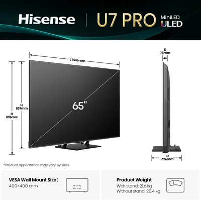 Televizor Hisense 65U7Q Pro ULED (Mini LED) 4K-5