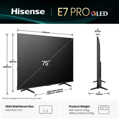 Televizor Hisense 75E7Q Pro UHD (Quantum Dot) 4K TV-3