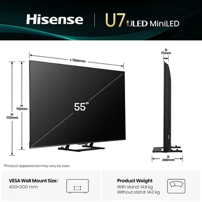 Televizor Hisenes 55U7Q ULED (Mini LED) 4K TV-6