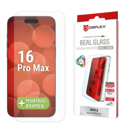 Zaštitno staklo Displex Real Glass 2d + prozirna maskica za iPhone 16 Pro Max (02004)