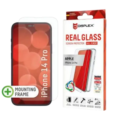 Zaštitno staklo Displex Real Glass 2D za Apple iPhone 14 Pro, + prozirna maskica (1711)
