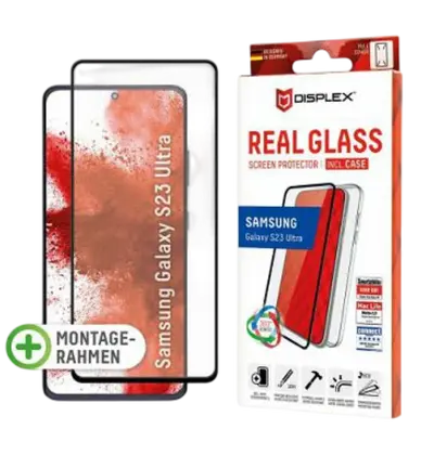 Zaštitno staklo Displex Real Glass 2D za Samsung Galaxy S23 Ultra, + prozirna maskica (01780)