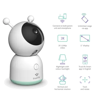 Digitalni video monitor za bebe TrueLife NannyCam R7 Dual Smart-1