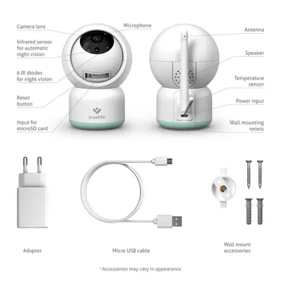 Digitalni video monitor za bebe TrueLife NannyCam R3 Smart-3