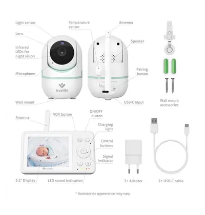 Digitalni video monitor za bebe TrueLife NannyCam R4-2