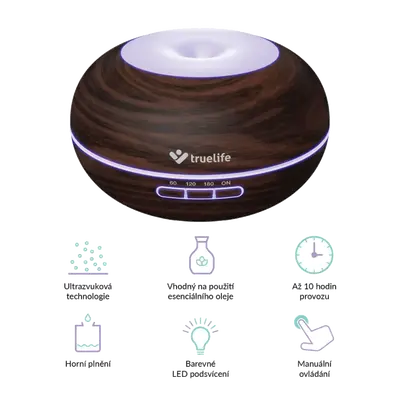 Ovlaživač zraka TrueLife AIR Diffuser D5 Dark, tamno smeđi-1