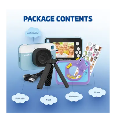 Dječji fotoaparat Lamax PixelKid1, plavi-3