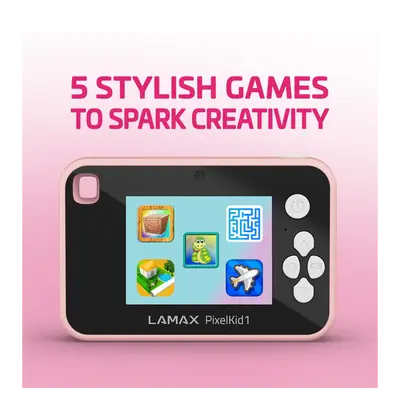 Dječji fotoaparat Lamax PixelKid1, rozi-2