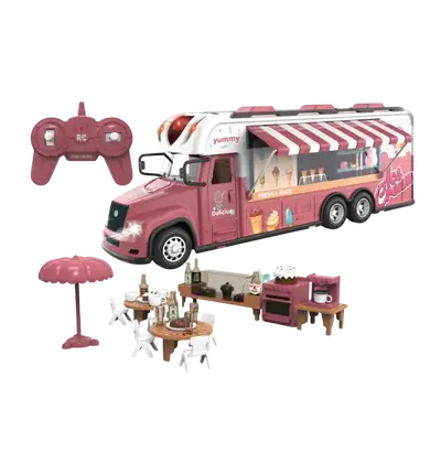 Igračka kamion na daljinsko upravljanje Kazoo FC020, ice cream truck, rozi-1