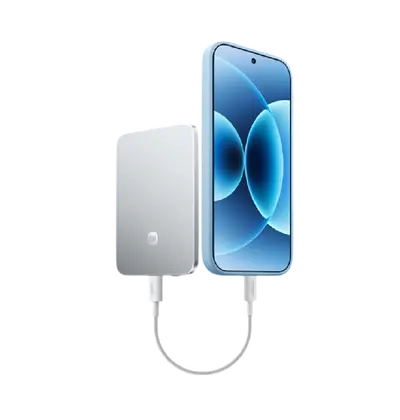 Prijenosna baterija Xiaomi Ultrathin Magnetic Power Bank 5000 15W, srebrna-1