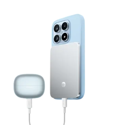 Prijenosna baterija Xiaomi Ultrathin Magnetic Power Bank 5000 15W, srebrna-2