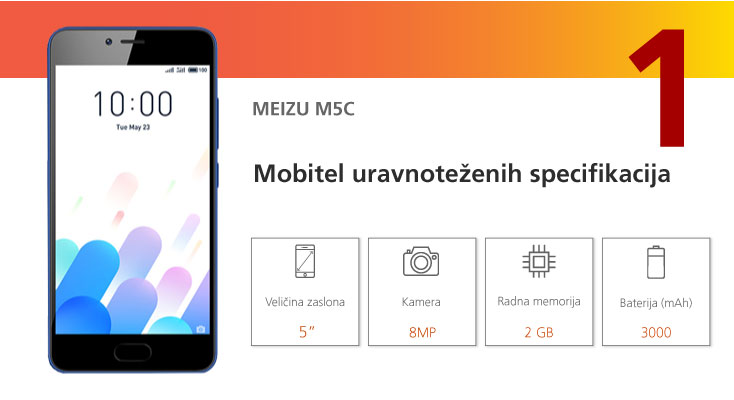Meizu M5C - mobitel uravnoteženih specifikacija