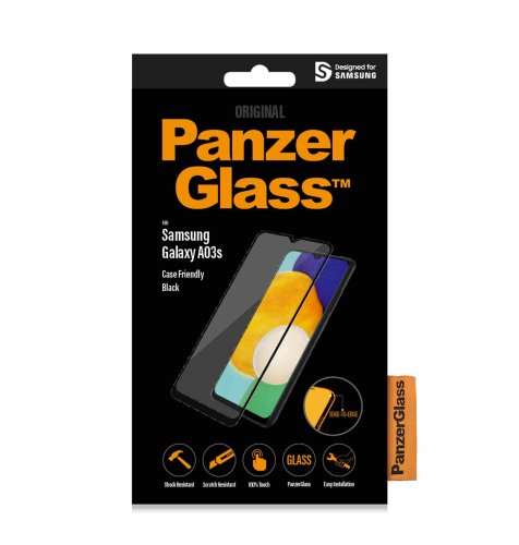 Panzerglass zaštitno staklo za Samsung Galaxy A03S Casefriendly: crno