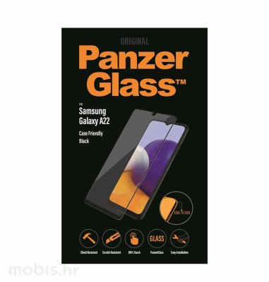 Panzerglass zaštitno staklo za Samsung Galaxy A22 Casefriendly: crno