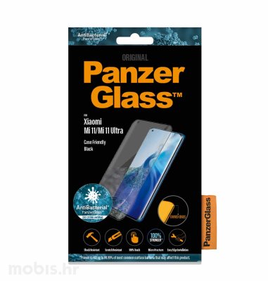 Panzerglass zaštitno staklo za Xiaomi Mi 11/ Mi 11 Ultra Casefriendly Antibacterial: crno
