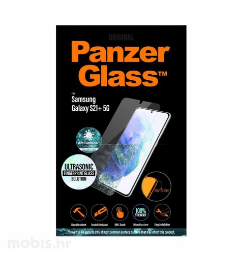 Panzerglass zaštitno staklo za Samsung Galaxy S21+ Ultrasonic Fingerprint Casefriendly Antibacterial