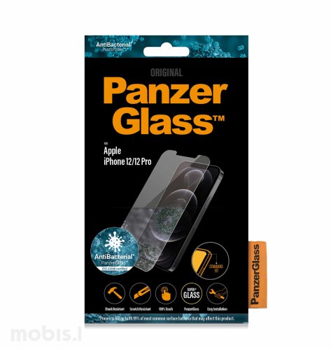Panzerglass zaštitno staklo za iPhone 12, iPhone 12 Pro Standard Fit Antibacterial