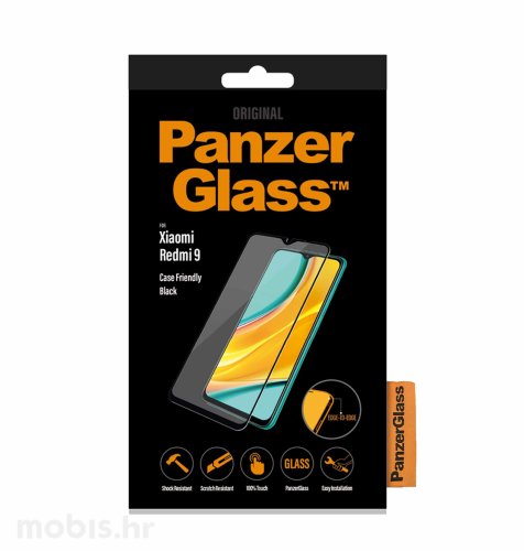 Panzerglass zaštitno staklo za Xiaomi Redmi 9 Casefriendly: crno