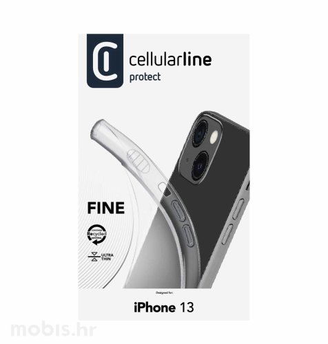 Cellularline silikonska zaštita za iPhone 13: prozirna