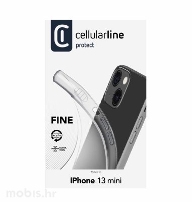 Cellularline silikonska zaštita za iPhone 13 Mini: prozirna