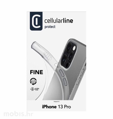 Cellularline silikonska zaštita za iPhone 13 Pro: prozirna