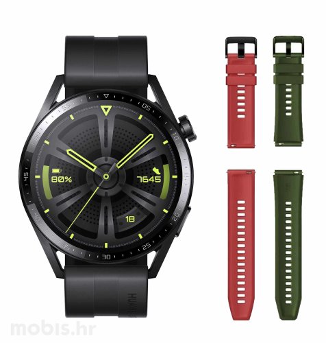 Huawei Watch GT 3 (46 mm) pametni sat: crni + Huawei Watch Strap