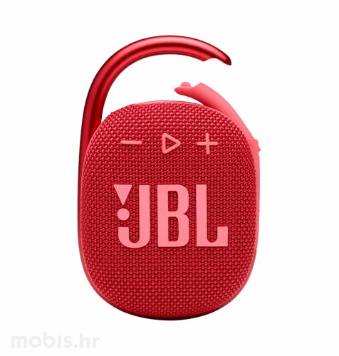 JBL Clip 4 bluetooth prijenosni zvučnik: crveni
