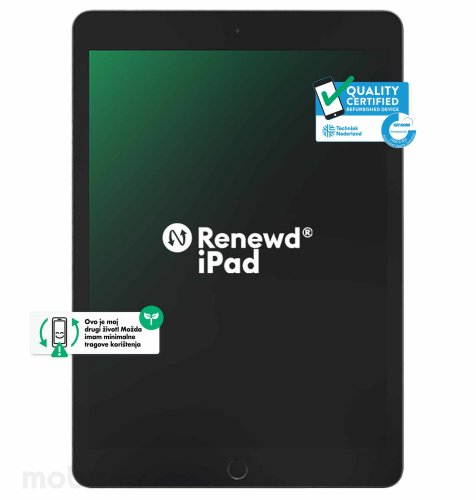 Renewd® Ipad 7 WIFI + 4G 32 GB: siva