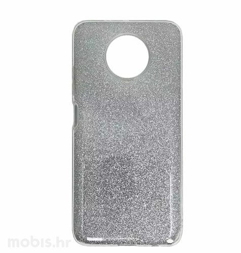 MaxMobile TPU Xiaomi Redmi Note 9T Glitter: srebrna
