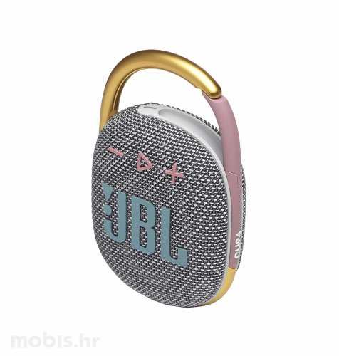 JBL Clip 4 bluetooth prijenosni zvučnik: sivi