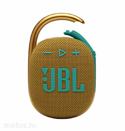 JBL Clip 4 Bluetooth prijenosni zvučnik: žuti