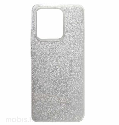 MaxMobile TPU Xiaomi Redmi 10C Glitter: srebrna