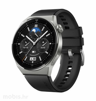 Huawei Watch GT 3 Pro 46mm: Titanium (silikonski remen)