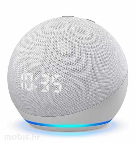 Amazon Echo Dot 4 Alexa Bluetooth zvučnik sa satom: bijeli