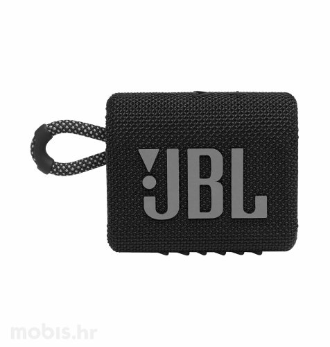 JBL Go3 prijenosni Bluetooth zvučnik: crni