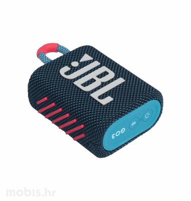 JBL Go3 prijenosni Bluetooth zvučnik: plavo-rozi